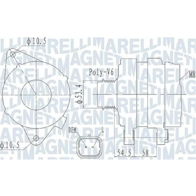 Afbeelding van Magneti Marelli Alternator/Dynamo 063732142010