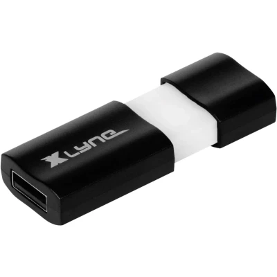 Afbeelding van XLYNE WAVE USB stick, 64 GB, 3.0, geheugenstick, push &amp; pull mechanisme, Windows, Mac, Linux, zwart