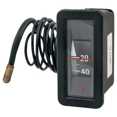 Afbeelding van Ketel thermometer 25 mm x 58 mm, inbouwpositie verticaal, weergavebereik 0 120 C m. capillaire kabel 1500