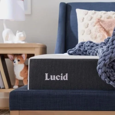 Afbeelding van LUCID Koudschuimmatras, 20 cm hoog, met bamboehoutskool en gelschuim, ademend, zacht H2 matras, rolmatras voor eenvoudige verzending, 90 x 190 cm, wit