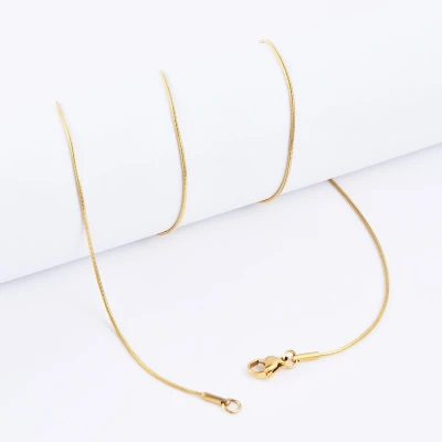 Afbeelding van AB kettinkjes Ketting Slang Gouden kettinkje Slangenkettinkje Goud Gold plated Verguld 18K 45cm