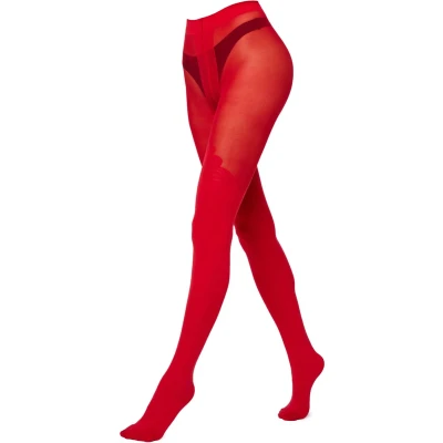 Afbeelding van Merry Style MS GB 389 Dames Panty 60 DEN Overknee Look Polyamide Rood XL