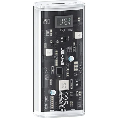 Afbeelding van USAMS Powerbank 9000mAh PD 20W QC3.0+PD Dual Port Fast Charge wit/wit 10KCD18902 (US CD189)