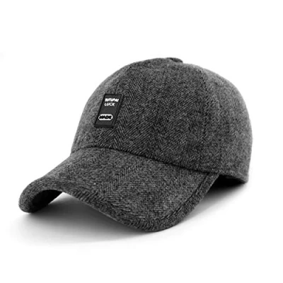 Afbeelding van Gisdanchz 7 1/2 Winter Baseball Cap, Opvouwbare Oorbeschermers Unisex Cap voor Outdoor Werk En Sport