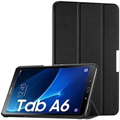 Afbeelding van EasyAcc hoes voor Samsung Galaxy Tab A6 10.1 2016, ultradunne met standfunctie en automatische slaap/waakfunctie slim Lederen case perfect A 10,1 inch T580/ T585, zwart