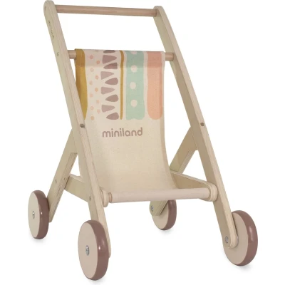 Afbeelding van Miniland Poppenwagen van hout uit duurzame bosbouw (FSC).