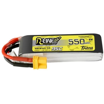 Afbeelding van Tattu LiPo accupack 7.4 V 550 mAh Aantal cellen: 2 95 C Softcase