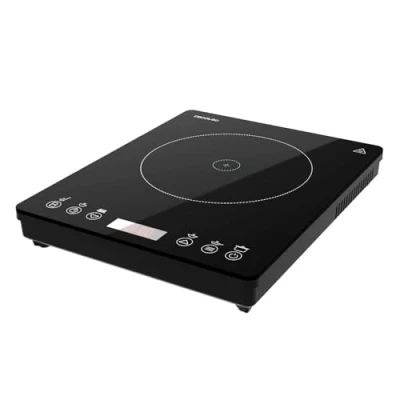 Afbeelding van Cecotec Draagbare Inductiekookplaat 1 Brand Full Magma Slim. 2000W Vermogen in 8 Niveaus, Ontwerp van Hoogwaardig Glas, Touch Display, Timer, Gemakkelijk Schoon te Maken