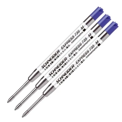 Afbeelding van Schneider 77305 balpenvulling 735M 3 delig, blauw