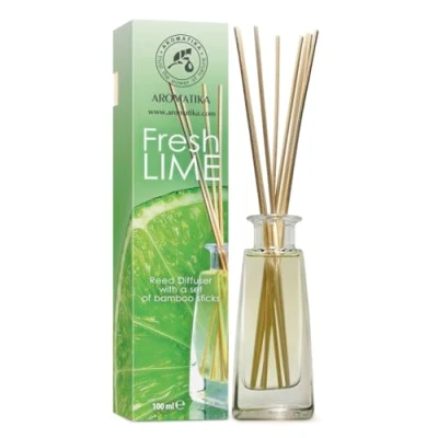 Afbeelding van Limoen Huis Geur 100ml met 8 Bamboestokken Puur &amp; Natuurlijke Lyme Geen Alcohol Beter Diffuser voor Aromatherapie Thuis Keuken Boetiek Spa