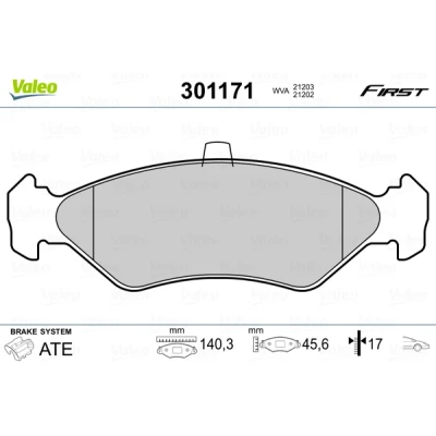 Afbeelding van Valeo Remblokset 301171
