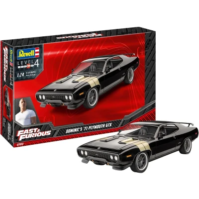 Afbeelding van 1:24 Revell 07692 Fast &amp; Furious Dominic&#039;s 1971 Plymouth GTX Car Plastic Modelbouwpakket