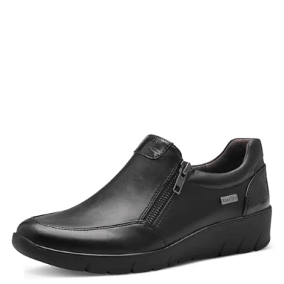 Afbeelding van Jana Softline 8 24663 41 comfortabele extra brede schoen sportieve alledaagse schoenen vrije tijd slippers, Black Snake, 38 EU Breed