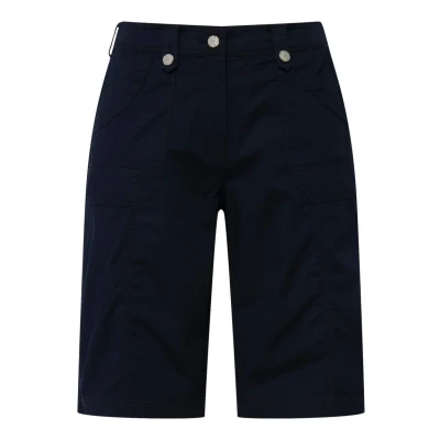 Afbeelding van Ulla Popken Bermuda Style Poches Ceinture Confortable Shorts, Dames, Maat: 46, Dark blue