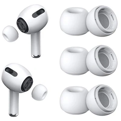 Afbeelding van [3 paar] Vervangende oordopjes voor Airpods Pro en 2e generatie met ruisonderdrukkingsgat, siliconen draagbare opbergdoos passen in de oplaadcase (klein)