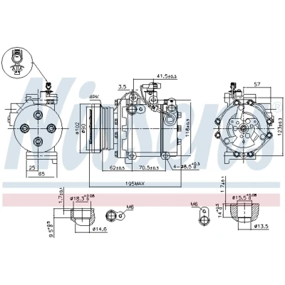 Afbeelding van Nissens Airco compressor 89349