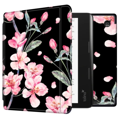 Afbeelding van Kobo Sage Hoes: iMoshion Design Slim Hard Case Bookcase Blossom Kunstleder E Reader Hoezen