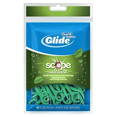 Afbeelding van Oraal B Glide Floss Picks Plus Scope Outlast Langdurige Mint 75 ct