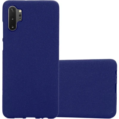 Afbeelding van Cadorabo Hoesje geschikt voor Samsung Galaxy NOTE 10 PLUS in FROST DONKER BLAUW Beschermhoes gemaakt van flexibel TPU silicone Case Cover