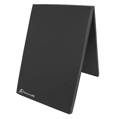 Afbeelding van ProsourceFit Bi fold opvouwbare dikke oefenmat 15,5 cm x 2 met handgrepen voor MMA, gymnastiek core work outs, zwart