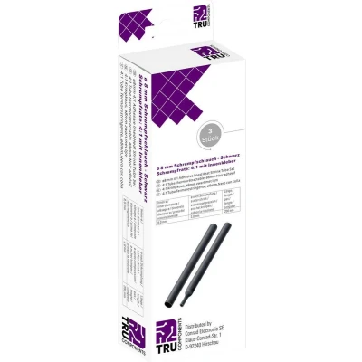 Afbeelding van TRU COMPONENTS T1904CA043 Krimpkous met lijm Zwart 8 mm 2 Krimpverhouding:4:1 3 stuk(s)