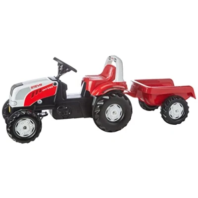 Afbeelding van Rollykid Steyr 4 Wiel Traptractor Met Aanhanger