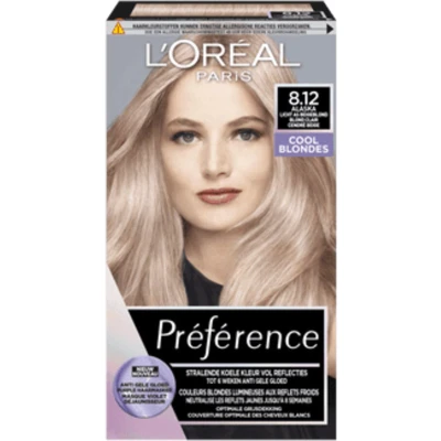 Afbeelding van 6x L&#039;Oréal Préférence Cool Blondes Permanente Haarkleuring 9.12 Siberia Extra Licht As Beigeblond