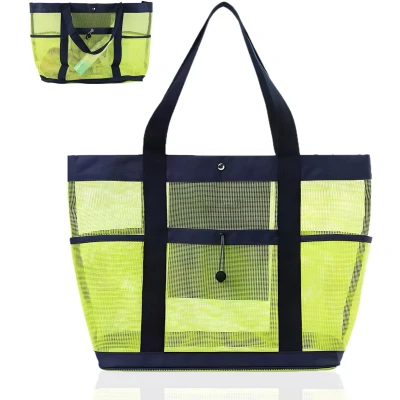 Afbeelding van Ibenzoa® Opvouwbare XXL Strandtas met Grote Capaciteit en Sneldrogend Mesh Design voor Diverse Activiteiten