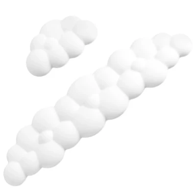 Afbeelding van Jinlaili Palmsteun voor toetsenbord, cloud polssteun, zacht, ergonomisch antislip, games, kantoor, thuis (set B)