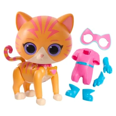 Afbeelding van Just Play Disney Junior SuperKitties Cat Tastic Transforming Ginny Lights and Sounds Figuur, Kinderspeelgoed voor kinderen vanaf 3 jaar