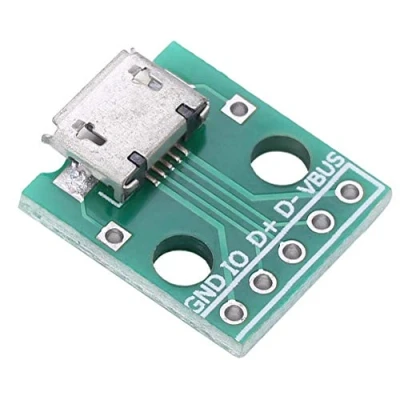 Afbeelding van 10 Stks USB Naar DIP Board 5 Pin, C Breakout Pinboard Micro Adapter 2.54mm Pitch Vrouwelijke