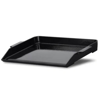 Afbeelding van BBQ Toro Gietijzeren grillplaat, geëmailleerd, 59 x 41 cm, plancha, grillplancha, rechthoekig, universeel en massief, grillplaat voor houtskool gas, grillaccessoires, grillpan, grillschaal