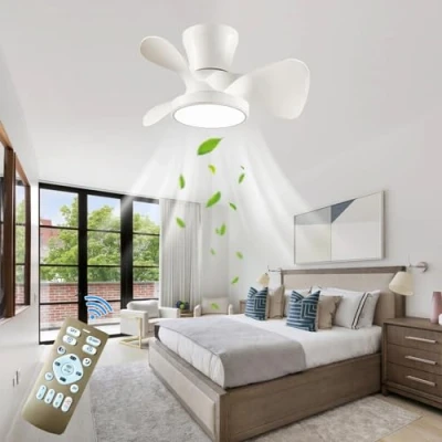 Afbeelding van Plafondventilatoren met Verlichting Led Dimbaar Afstandsbediening Omkeerbare DC motor Slaapkamer Ventilator Lamp Plafond 6 Speed Stille Licht voor Woonkamer