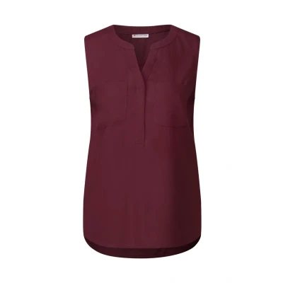 Afbeelding van Street One MIT Brusttaschen Blouse, Dames, Maat: 42, Rot
