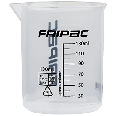 Afbeelding van Fripac Medis Maatbeker met meetschaal van 30 130 ml, voor het afmeten vloeistoffen/vaste stoffen, transparant
