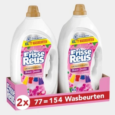 Afbeelding van 2x Witte Reus Wasmiddel Frisse Gel Orchidee 77 Wasbeurten 3,465 liter