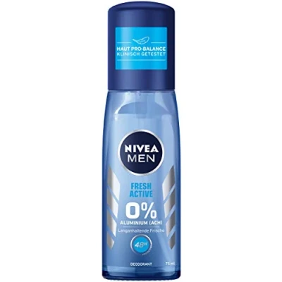 Afbeelding van Nivea MEN Deodorant Fresh Active PUMP Spray (WITHOUT ALUMINUM) Deodorant, Heren, Maat: 75 ml,