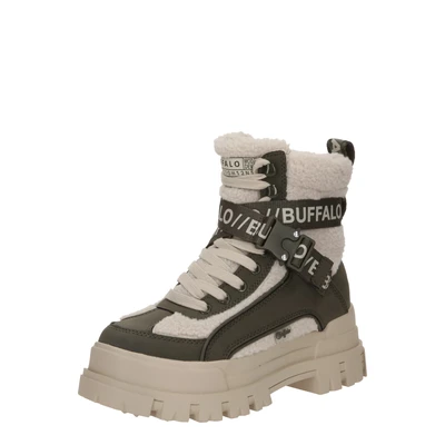 Afbeelding van Buffalo Aspha COM1 WARM Snowboots, Dames, Maat: 38, Khaki/cream Textiel/ synthetisch