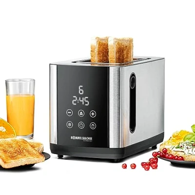 Afbeelding van Rommelsbacher TO 850, 2 snede(n), Zwart, Roestvrijstaal, Touch, LED, 850 W