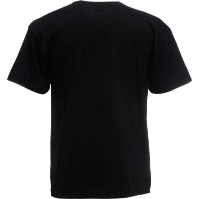 Afbeelding van Fruit Of The Loom Heren Valuegewicht V hals, T shirt met korte mouwen. (Zwart)