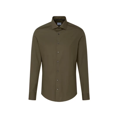 Afbeelding van Seidensticker KENT SLIM FIT Contrast Zakelijk overhemd, Heren, Maat: 41, Green