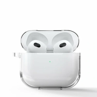 Afbeelding van AirPods 3 hoesje TPU Transparant Met bevestigingsclip Optimale bescherming voor jouw