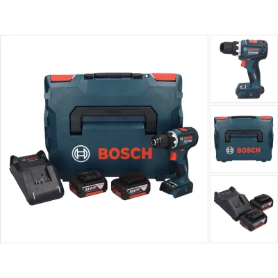 Afbeelding van Bosch GSR 18V 90 C Professionele accuschroefboormachine 18 V 64 Nm borstelloos + 2x accu 5.0 Ah lader L Boxx