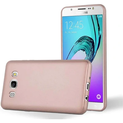Afbeelding van Cadorabo Hoesje geschikt voor Samsung Galaxy J7 2016 in METALLIC ROSE GOUD Beschermhoes gemaakt van flexibel TPU silicone Case Cover