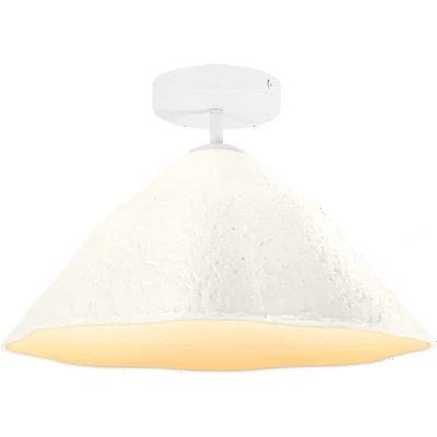 Afbeelding van LEDVANCE white Decor Lotus Leaf metal and paper mache ceiling luminaire, E27, 396 mm diameter, lampshade made of recycled material, sustainable due to replaceable light source, simple installation