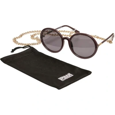 Afbeelding van Urban Classics Unisex Accessoires Cannes WITH Chain Zonnebril, Maat: One Size, Cherry