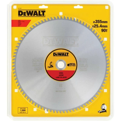 Afbeelding van DeWalt Accessoires Cirkelzaagblad Staal Stationair 355x25.4x90T 1.95/2.31 TCG +1.5 DT1927 QZ