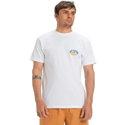 Afbeelding van Quiksilver Flower Chaos Tshirt print, Maat: Medium, White