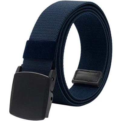 Afbeelding van LionVII Heren Elastische riem Tactical Military met kunststof gesp 130 cm, Donkerblauw, one size