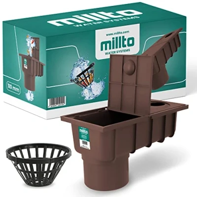 Afbeelding van Millto™ Dakgootafvoer Regengootbak Regenpijp 110 mm Dakgoot Afvoer Regenbak Regenputbak Regenpijpafvoer Verticale Sinkkast Polypropyleen